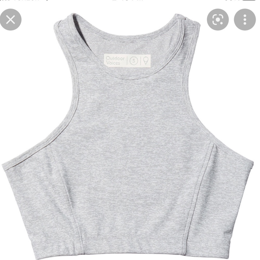 Outdoor Voices Athena Crop Top | Grey - Picture 3 of 6